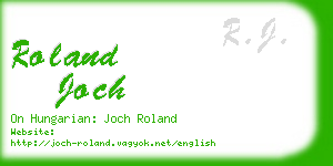 roland joch business card